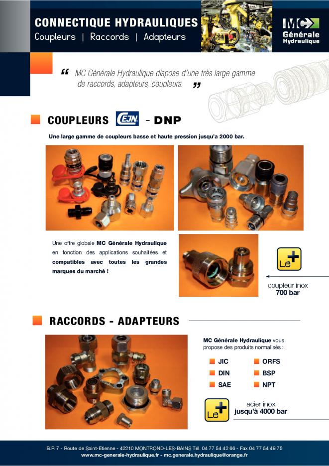 Raccords rapides CEJN pour application hydraulique très haute