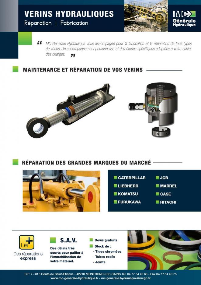 MCGH votre réparateur de vérins hydraulique toutes marques